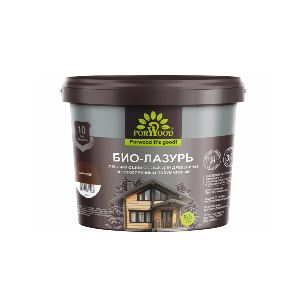 Био-лазурь для древесины 2,7л палисандр Forwood