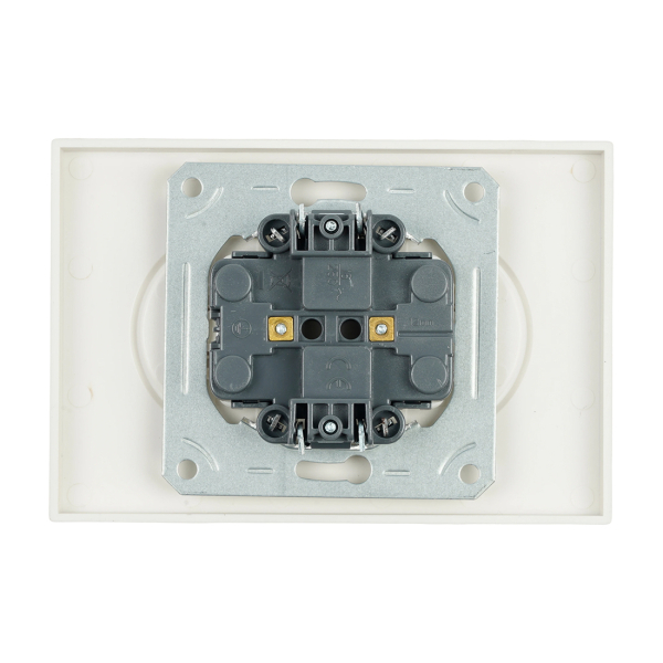 Розетка СУ 2 мест. кашемир со шторками soft touch ЭМИЛИ STEKKER