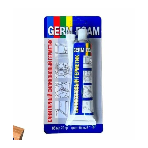 Герметик санитарный белый 85мл 70г GERMFOAM