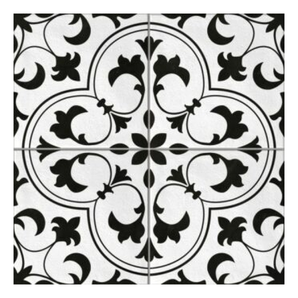 Севилла 420*420 керамогранит пэчворк белый рельеф Cersanit 1/9