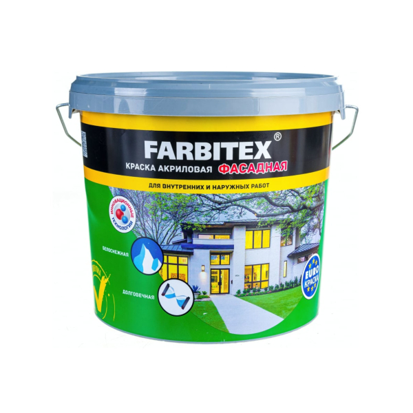 Краска ВД фасадная 3кг Farbitex