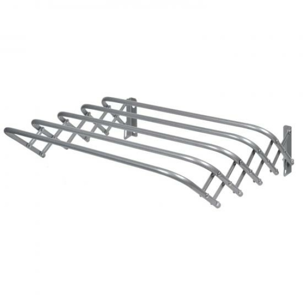 Сушилка металлическая настенная для белья 450*450*185 мм серебряный Nika