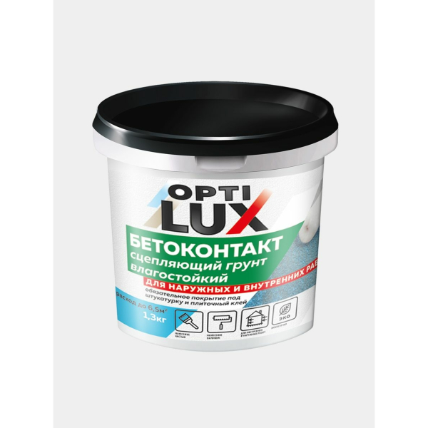 Грунтовка бетон-контакт 1,3кг OptiLUX
