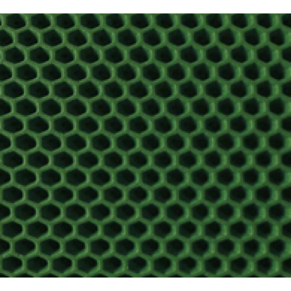 Коврик ЭВА листовой 68см*48см "Соты" 1см, темно-зеленый односторонний