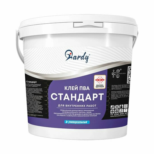 Клей  ПВА стандарт универсальный 0,75кг Hardy