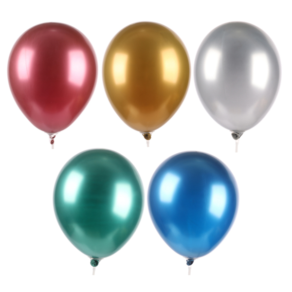 Набор шаров Хром 5шт, ТМ Веселая Затея, 30см, хром