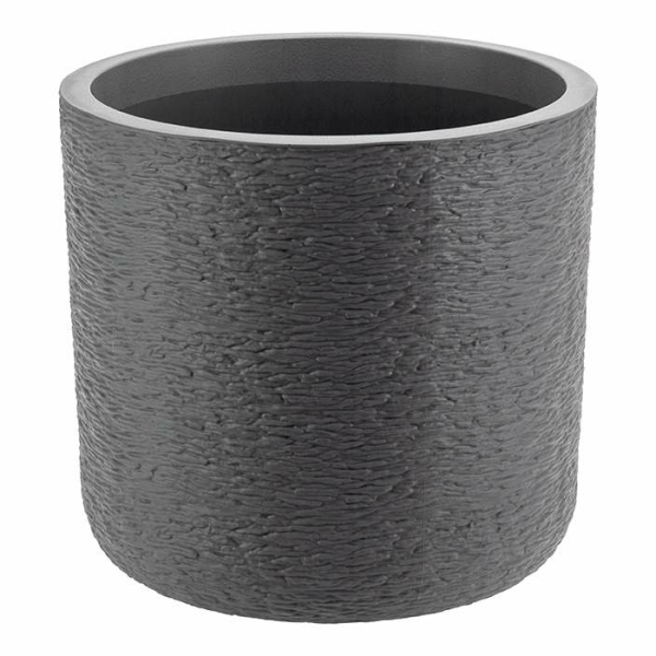 Кашпо IDEA "Сланец" d-280мм, 9,5л. со вставкой графитовый  М3200
