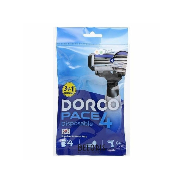 Станок для бритья DORCO одноразовый PACE 4 PRO FRC100-1P пл. голов. 4 лезвия