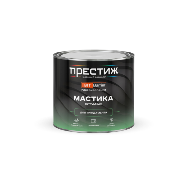 Мастика битумно-полимерная универсальная 2кг Престиж