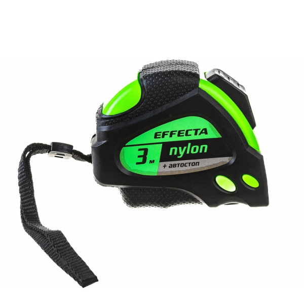 Рулетка 3м*16мм магнитный зацеп автостоп нейлоновая лента EFFECTA Nylon