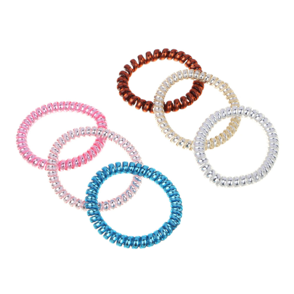 ЮНИLOOK Резинки-пружинки 6шт, d5см,пластик, 6 цветов, ACS-57