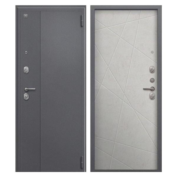 Дверь A-03 Серый букле/Бетон светлый 860*2050 L Центурион 2026