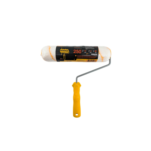 Валик полиэстер с ручкой 250мм d40мм бюгель 6мм Korvus