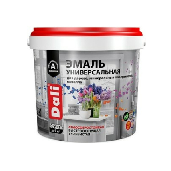 Эмаль акриловая глянцевая 0,9кг база А Dali