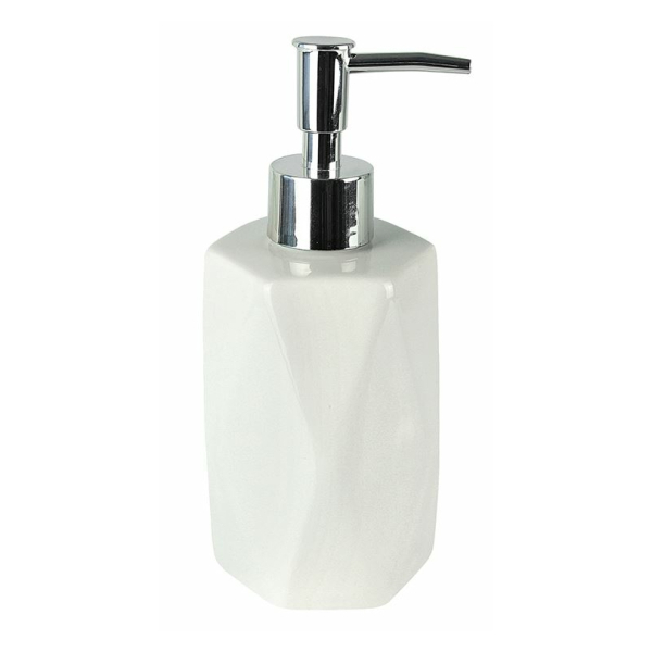 Дозатор для жидкого мыла керамика белый Техно