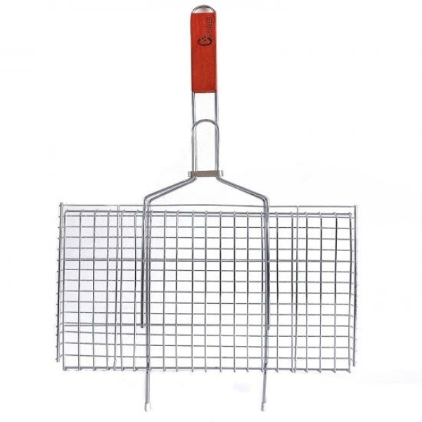 Решетка гриль стальная 350*250*600мм дерев ручка BZ-TLS7 Grower