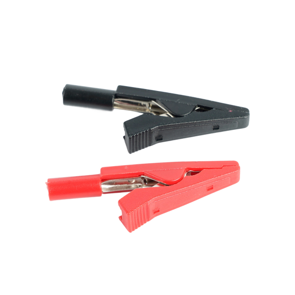 Зажим "крокодил" 10А 50мм красный+черный 2шт MTM TL 002 STEKKER