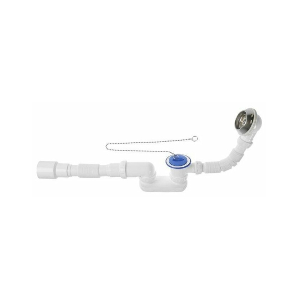 Сифон для ванны 1-1/2"*40мм нерж.решетка с гофрой 40мм/50мм V650-30-MR AQUANT