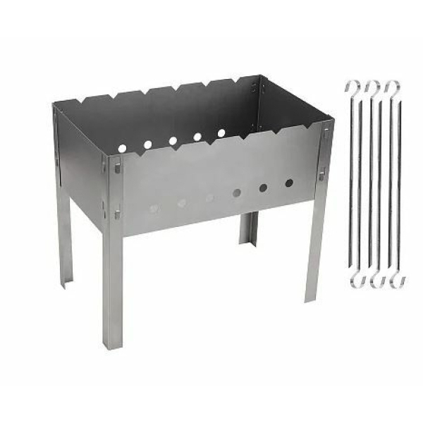 Мангал 400*240*350мм толщина металла 0,35мм+6 шампуров Ecos