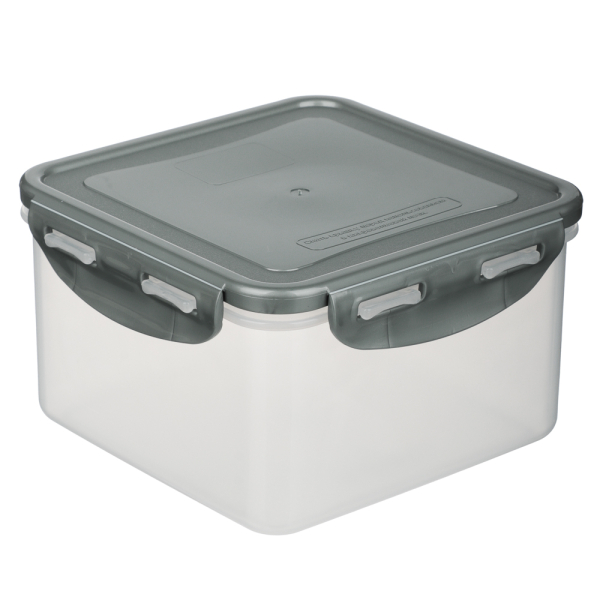 Контейнер герметичный для СВЧ с защелками тм Good&good, квадратный 1,25л, пластик