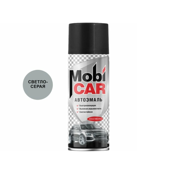 Автоэмаль аэрозольный светло-серый 671 520мл Mobicar