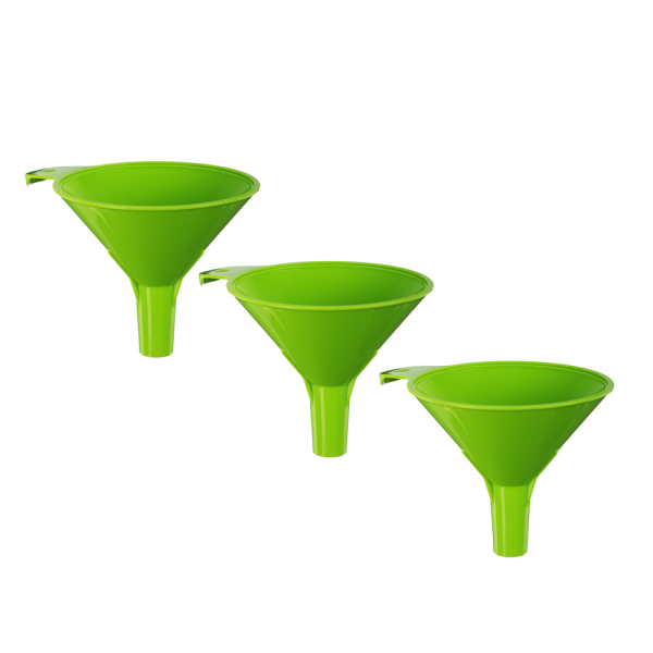 Набор воронок 3шт, пластик, d8см, 2 цвета