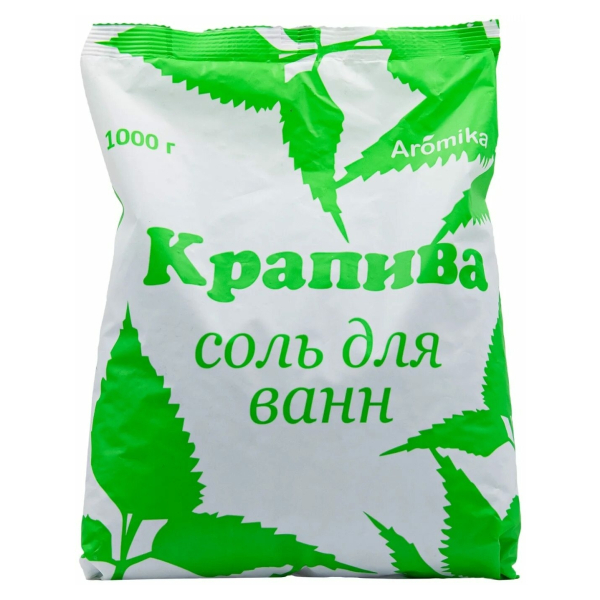 Соль для ванн 1000г Крапива AROMIKA