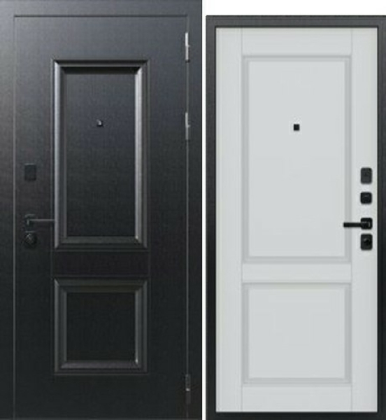 Дверь Аркан ШТАМП Букле графит/Веллюто Бьянко 860*2050 L Практичные двери
