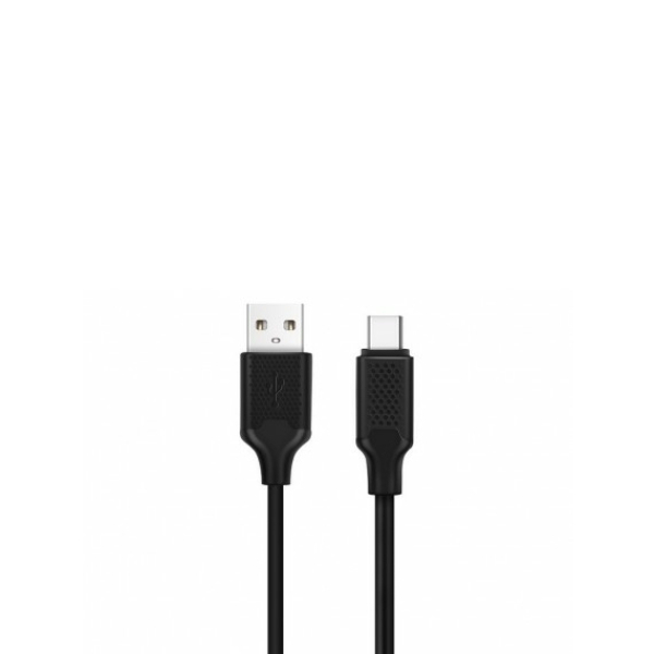 Кабель для зарядки USB A - Type-C 2А 1м быстрая зарядка ПВХ BCH-721 Black HARPER