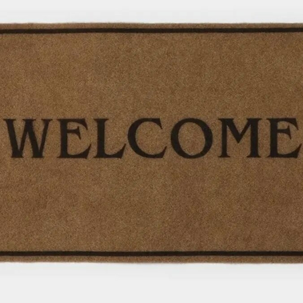Коврик придверный "Welcome" 40*60 бежевый