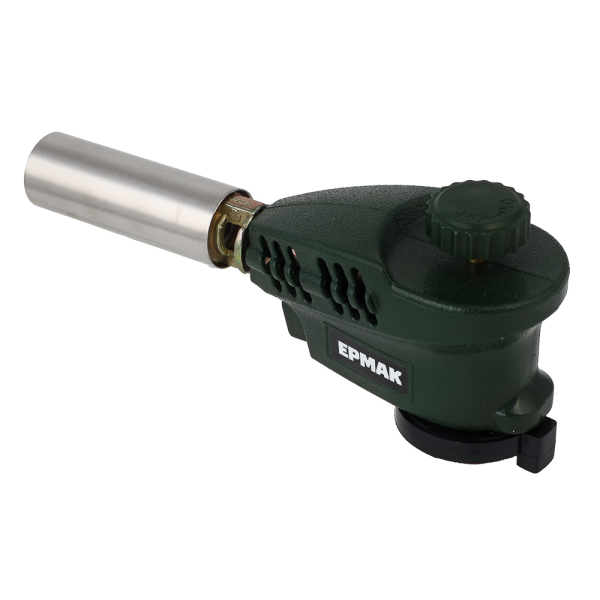 Горелка газовая пьезорозжигом цанговый захват широкое сопло