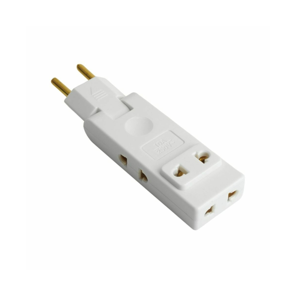 Разветвитель 4гн. 10А белый поворотный STEKKER ADP10-24-21