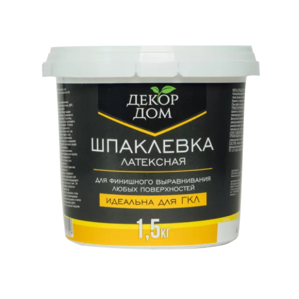 Шпаклевка латексная 1,5кг Декор Дом
