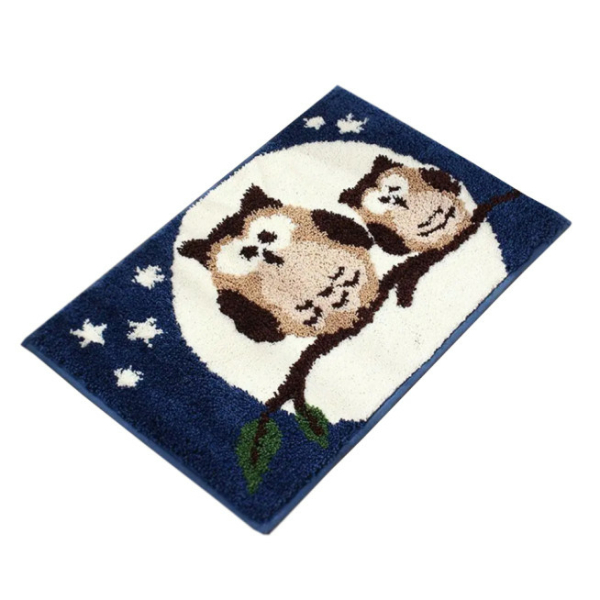 Коврик интерьерный BAIZHENG "Плюш"  60х90см Совушки