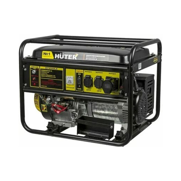 Генератор бензиновый 8кВт 25л ручной стартер 40кг Huter DY9500L