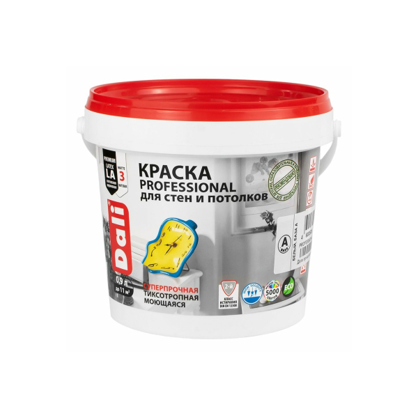 Краска ВД для стен и потолков  0,9л база А Dali Professional