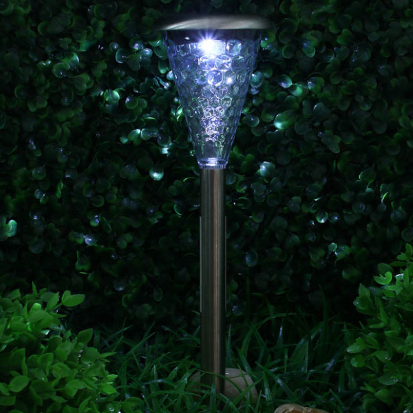 INBLOOM Фонарь на солн. бат. 8х37см LED1*Бел IP44 1*1,2vNi-MH AAA600mAH2.1v30мА,металл, пластик