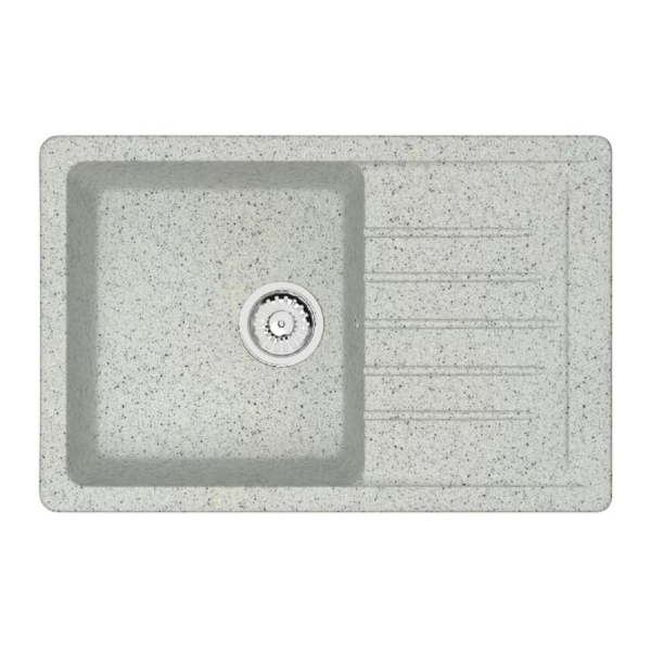 Мойка из иск.камня 650*495мм гл.18см слоновая кость SOFT-TOUCH GR650-002 GOTA ROCIO