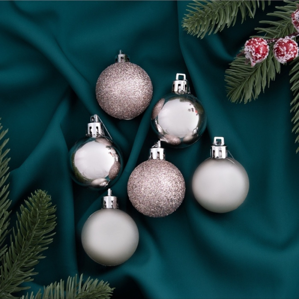 Набор шаров d-4см 24шт Классическое ассорти