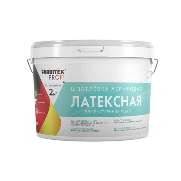 Шпаклевка акриловая латексная 1,5кг Farbitex