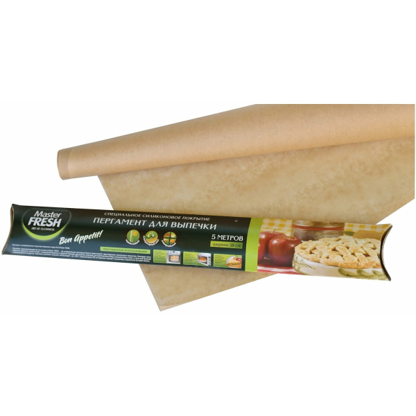 Пергамент ЕВРОПЕЙСКИЙ для выпечки силиконизированный 38см 5м Master FRESH