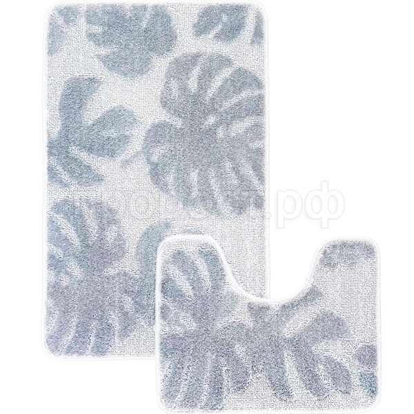 Набор ковриков для ванной 50*80/40*50см ворс 10мм Comfort Quadro светло-серый DEKOTEX