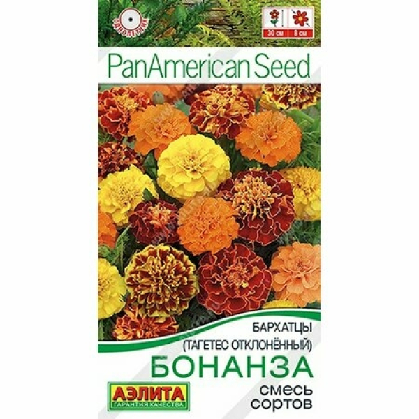 Бархатцы Бонанза смесь сортов 7шт ЦП Аэлита