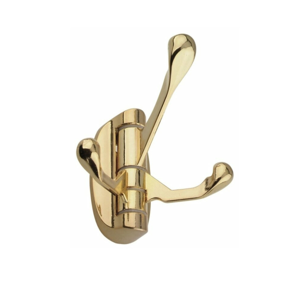 Крючок 3-х рожковый поворотный золото