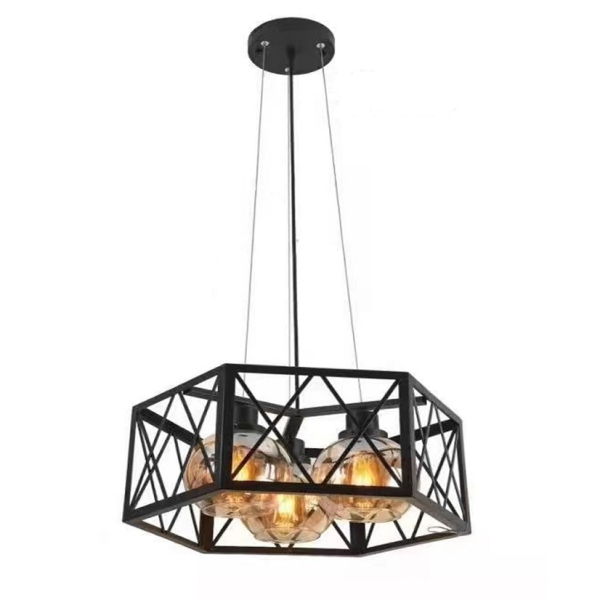 Люстра подвесная 3*60Вт Е27 черный AU81505/3 Атмосфера Уюта