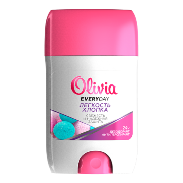 Дезодорант-антиперспирант стик 50г Everyday Cream Легкость Хлопка Olivia