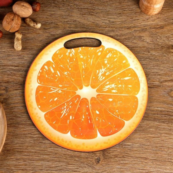 Доска разделочная 25см деревянная Апельсин Дарим Красиво