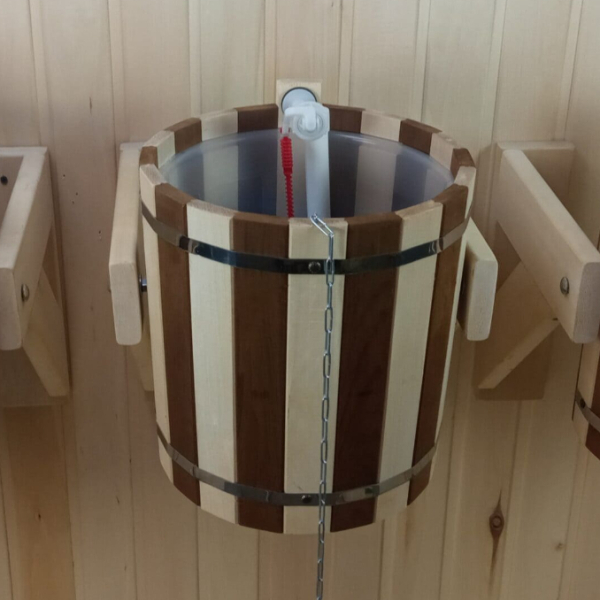 Обливное устройство банное 13л липа вставка пластик липа/термолипа