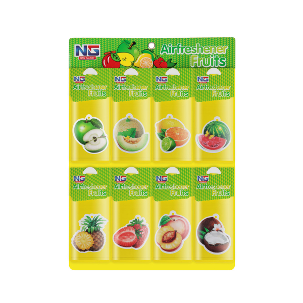NEW GALAXY Ароматизатор бумажный "Фрукты", 4,2гр., дисплей 80 штук, цена за 1шт