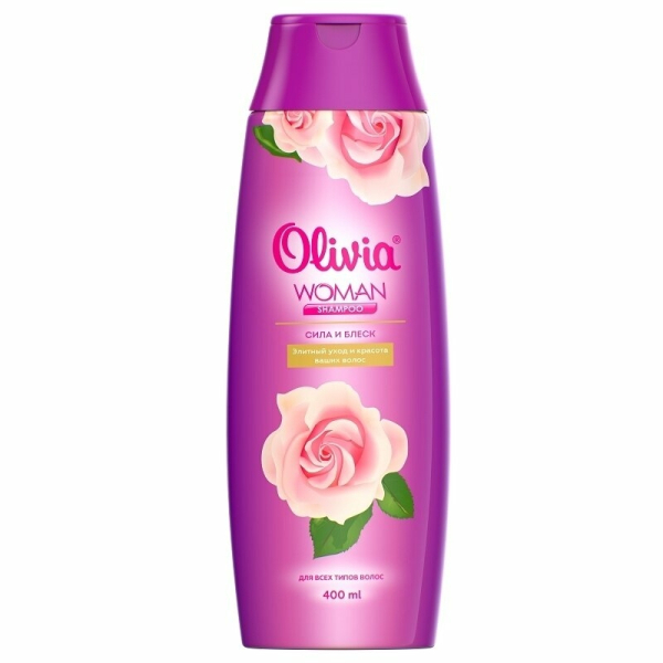 Шампунь для волос 400мл Сила и блеск для нормальных волос Olivia Woman